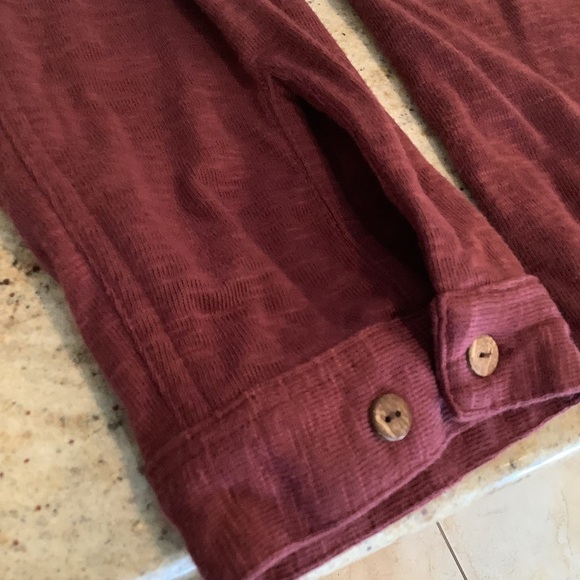 Murkobeye Burgundy Cowl Neck “Flow Shirt” Size Small Made in Bali - Picture 7 of 9